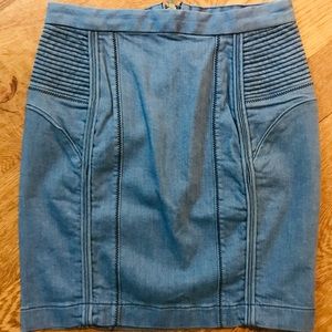 STRETCH DENIM PENCIL SKIRT